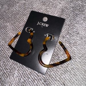 J. Crew Earrings Leopard Heart Design NWT